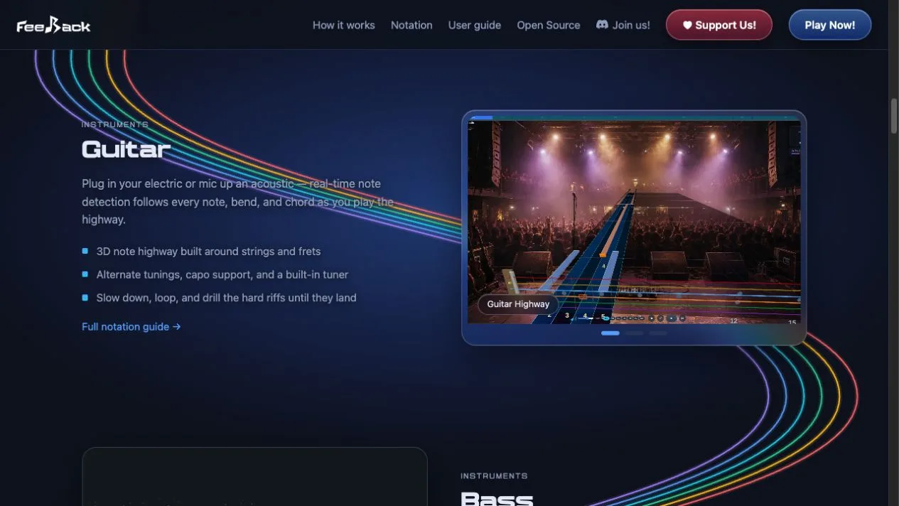 fee[dB]ack — the official guitar section with a preview of the note highway