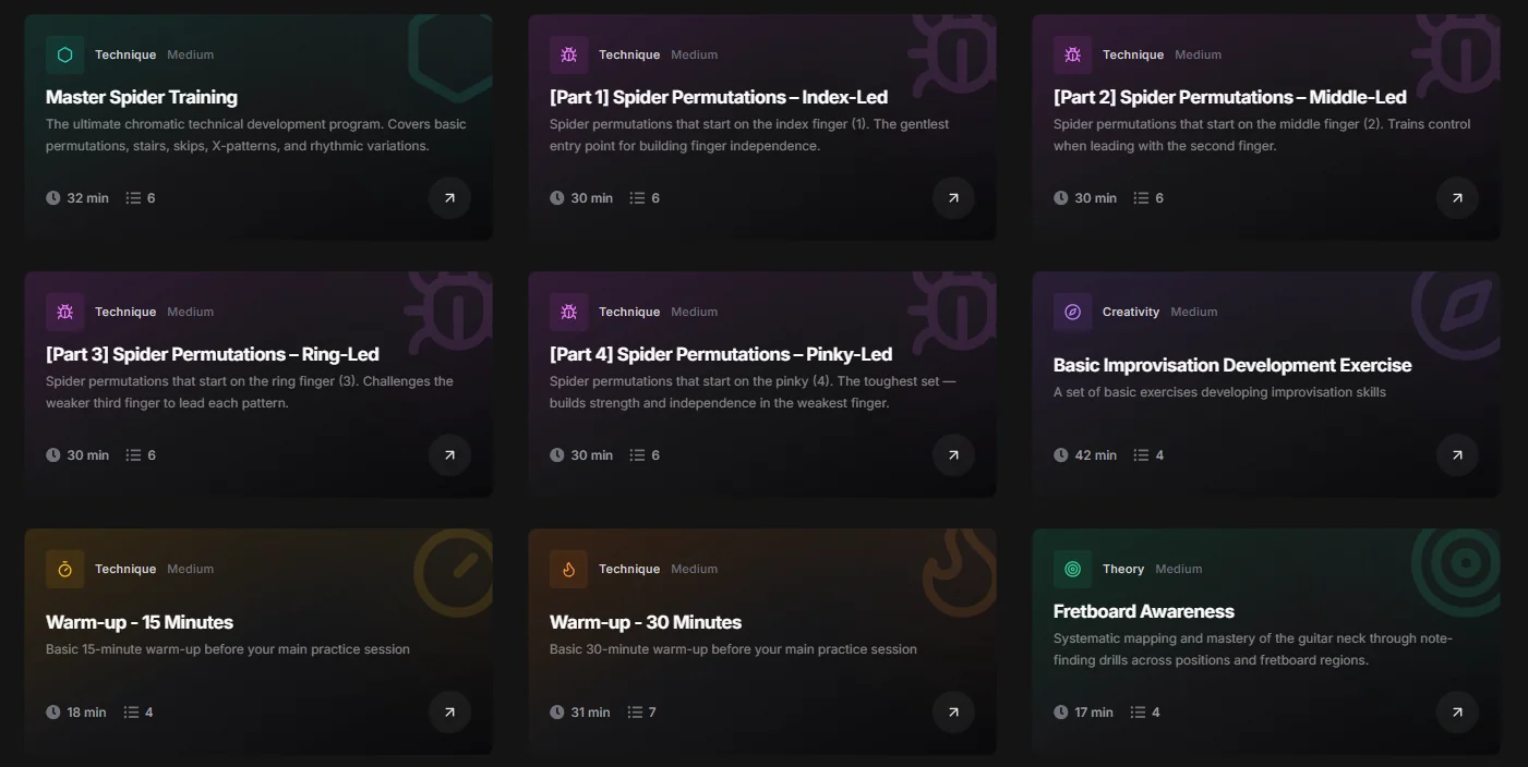 Practice plans library with ready-made training programs